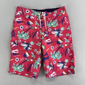Polo‎ Ralph Lauren Swimwear Shorts Mens S-M Red Floral Tropical All Over Print
